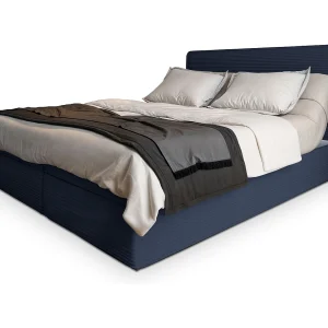 Boxspringbed ASTOR 140×200 cm Set met hoofdbord, bedbodem en matras, Blauw Boxspringbed ASTOR 140×200 cm Set met hoofdbord, bedbodem en matras, Blauw