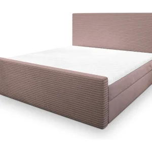 Boxspringbed ALORIA 180×200 cm Set met hoofdbord, bedbodem en matras, Poederroze Boxspringbed ALORIA 180×200 cm Set met hoofdbord, bedbodem en matras, Poederroze