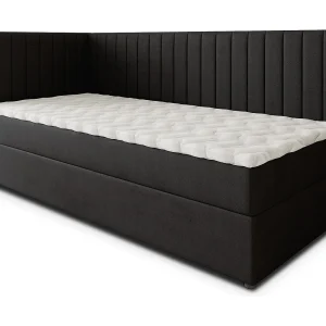 Boxspringbed ARIS 90×200 cm Set met hoofdbord, bedbodem en matras, Zwart