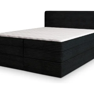 Boxspringbed LUNERA 160×200 cm Set met hoofdbord, bedbodem en matras, Zwart Boxspringbed LUNERA 160×200 cm Set met hoofdbord, bedbodem en matras, Zwart