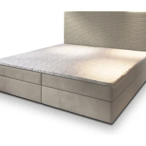 Boxspringbed GIARRO 160×200 cm Set met hoofdbord, bedbodem en matras, Beige Boxspringbed GIARRO 160×200 cm Set met hoofdbord, bedbodem en matras, Beige