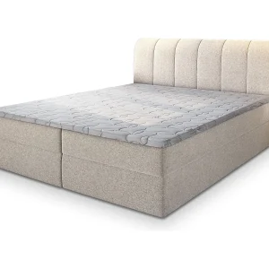 Boxspringbed CEVANO 140×200 cm Set met hoofdbord, bedbodem en matras, Beige Boxspringbed CEVANO 140×200 cm Set met hoofdbord, bedbodem en matras, Beige