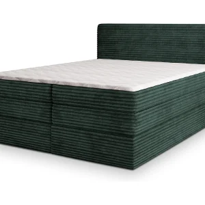 Boxspringbed LUNERA 160×200 cm Set met hoofdbord, bedbodem en matras, Dennengroen Boxspringbed LUNERA 160×200 cm Set met hoofdbord, bedbodem en matras, Dennengroen