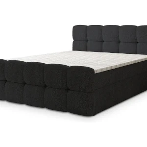 Boxspringbed BRUME 160×200 cm Set met hoofdbord, bedbodem en matras, Zwart