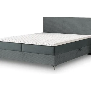 Boxspringbed TORREL 140×200 cm Set met hoofdbord, bedbodem en matras, Grijs Boxspringbed TORREL 140×200 cm Set met hoofdbord, bedbodem en matras, Grijs