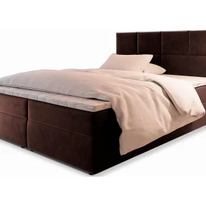 Boxspringbed LENA 140×200 cm Set met hoofdbord, bedbodem en matras, Bruin Boxspringbed LENA 140×200 cm Set met hoofdbord, bedbodem en matras, Bruin