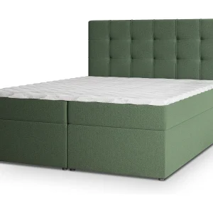 Boxspringbed PALMA 180×200 cm Set met hoofdbord, bedbodem en matras, Groen Boxspringbed PALMA 180×200 cm Set met hoofdbord, bedbodem en matras, Groen