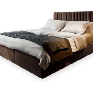 Boxspringbed MURLO 160×200 cm Set met hoofdbord, bedbodem en matras, Bruin Boxspringbed MURLO 160×200 cm Set met hoofdbord, bedbodem en matras, Bruin