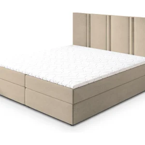 Boxspringbed LARIO 160×200 cm Set met hoofdbord, bedbodem en matras, Beige Boxspringbed LARIO 160×200 cm Set met hoofdbord, bedbodem en matras, Beige