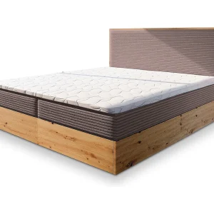 Boxspringbed VERDON 180×200 cm Set met hoofdbord, bedbodem en matras, Poederroze Boxspringbed VERDON 180×200 cm Set met hoofdbord, bedbodem en matras, Poederroze