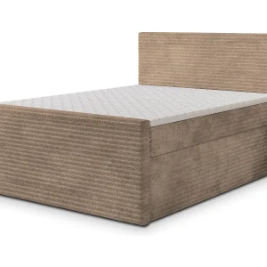Boxspringbed NOLEN 140×200 cm Set met hoofdbord, bedbodem en matras, Beige