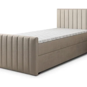 Boxspringbed ARION 100×200 cm Set met hoofdbord, bedbodem en matras, Beige