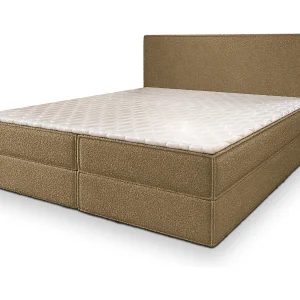 Boxspringbed PELLIO 140×200 cm Set met hoofdbord, bedbodem en matras, Mosterdkleur Boxspringbed PELLIO 140×200 cm Set met hoofdbord, bedbodem en matras, Mosterdkleur