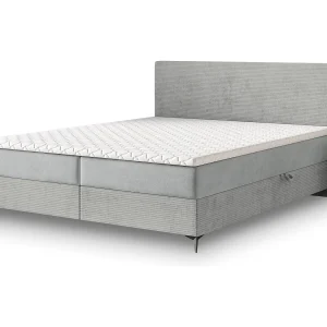 Boxspringbed TORREL 160×200 cm Set met hoofdbord, bedbodem en matras, Lichtgrijs Boxspringbed TORREL 160×200 cm Set met hoofdbord, bedbodem en matras, Lichtgrijs