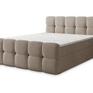Boxspringbed BRUME 140×200 cm Set met hoofdbord, bedbodem en matras, Beige Boxspringbed BRUME 140×200 cm Set met hoofdbord, bedbodem en matras, Beige