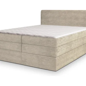 Boxspringbed LUNERA 160×200 cm Set met hoofdbord, bedbodem en matras, Crème Boxspringbed LUNERA 160×200 cm Set met hoofdbord, bedbodem en matras, Crème