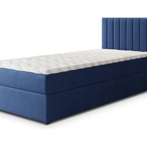 Boxspringbed BRESEL 90×200 cm Set met hoofdbord, bedbodem en matras, Blauw Boxspringbed BRESEL 90×200 cm Set met hoofdbord, bedbodem en matras, Blauw