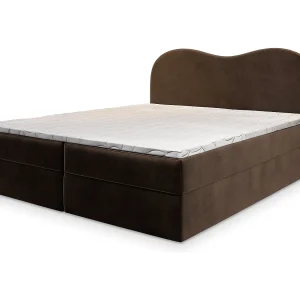 Boxspringbed FLUVIA 180×200 cm Set met hoofdbord, bedbodem en matras, Bruin Boxspringbed FLUVIA 180×200 cm Set met hoofdbord, bedbodem en matras, Bruin