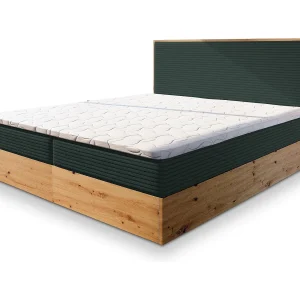 Boxspringbed VERDON 180×200 cm Set met hoofdbord, bedbodem en matras, Dennengroen Boxspringbed VERDON 180×200 cm Set met hoofdbord, bedbodem en matras, Dennengroen