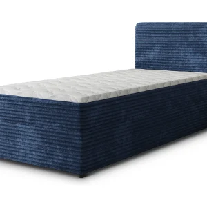 Boxspringbed PISA 80×200 cm Set met hoofdbord, bedbodem en matras, Blauw Boxspringbed PISA 80×200 cm Set met hoofdbord, bedbodem en matras, Blauw