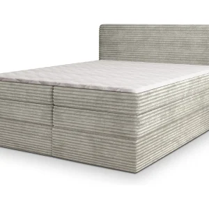 Boxspringbed LUNERA 160×200 cm Set met hoofdbord, bedbodem en matras, Lichtgrijs Boxspringbed LUNERA 160×200 cm Set met hoofdbord, bedbodem en matras, Lichtgrijs