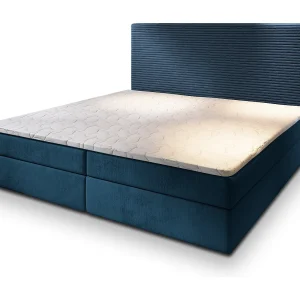 Boxspringbed GIARRO 160×200 cm Set met hoofdbord, bedbodem en matras, Blauw Boxspringbed GIARRO 160×200 cm Set met hoofdbord, bedbodem en matras, Blauw