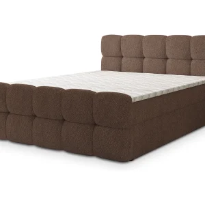 Boxspringbed BRUME 160×200 cm Set met hoofdbord, bedbodem en matras, Bruin Boxspringbed BRUME 160×200 cm Set met hoofdbord, bedbodem en matras, Bruin