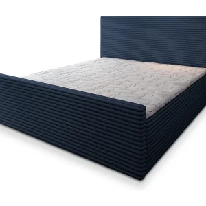 Boxspringbed BRENTO 140×200 cm Set met hoofdbord, bedbodem en matras, Blauw Boxspringbed BRENTO 140×200 cm Set met hoofdbord, bedbodem en matras, Blauw
