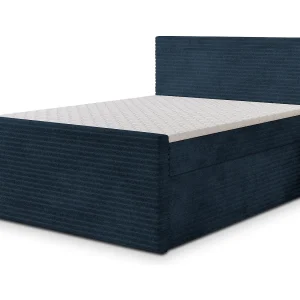 Boxspringbed NOLEN 140×200 cm Set met hoofdbord, bedbodem en matras, Blauw