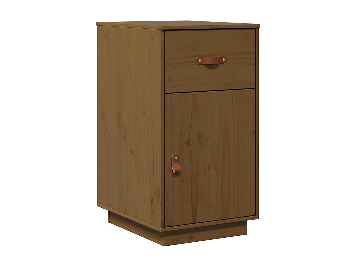 Bureaukastje 40x50x75 cm massief grenenhout honingbruin