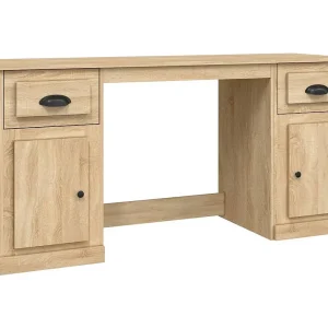 Bureau met kast bewerkt hout sonoma eikenkleurig Bureau met kast bewerkt hout sonoma eikenkleurig