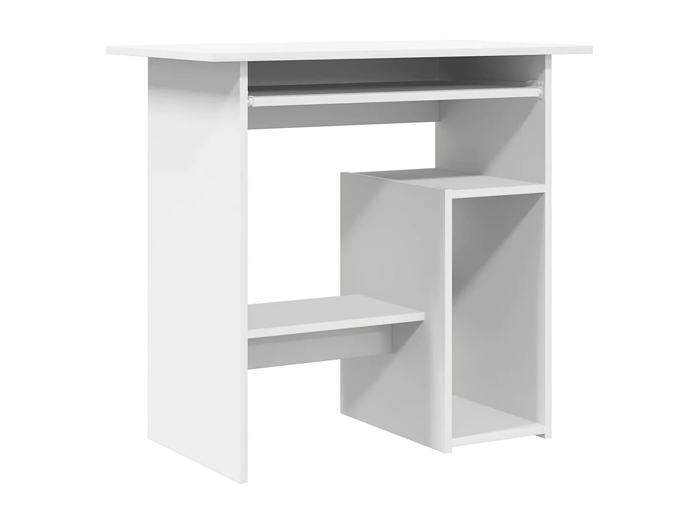Bureau 80x45x74 cm bewerkt hout wit