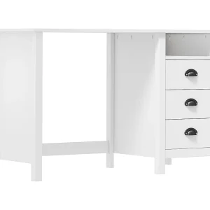Bureau Hill 3 lades 120x50x74 cm massief grenenhout Bureau Hill 3 lades 120x50x74 cm massief grenenhout