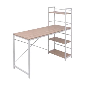 Bureau met boekenkast 4-laags eikenkleurig Bureau met boekenkast 4-laags eikenkleurig