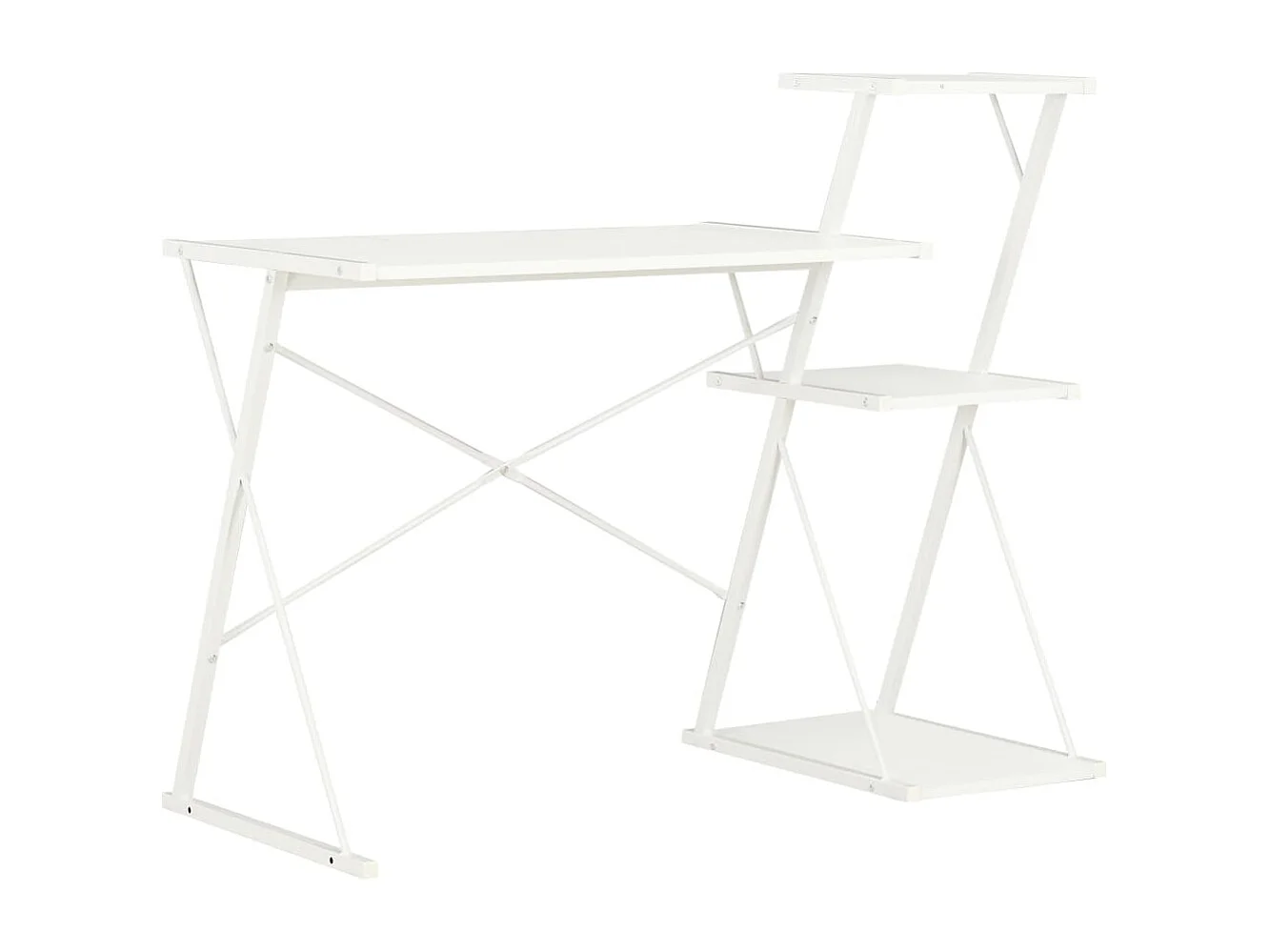 Bureau met schap 116x50x93 cm wit