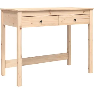 Bureau met lades 100x50x78 cm massief grenenhout