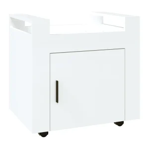 Bureaukastje 60x45x60 cm bewerkt hout hoogglans wit Bureaukastje 60x45x60 cm bewerkt hout hoogglans wit
