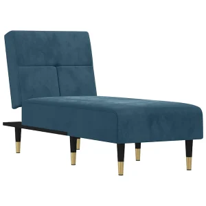 Chaise longue fluweel blauw Chaise longue fluweel blauw