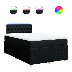 Boxspring met matras stof zwart 120×190 cm Boxspring met matras stof zwart 120×190 cm