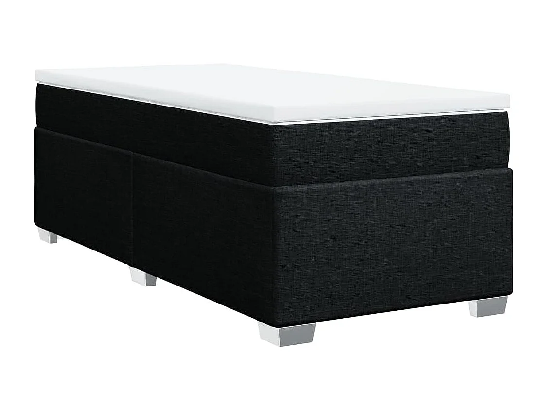 Boxspring met matras stof zwart 100x200 cm