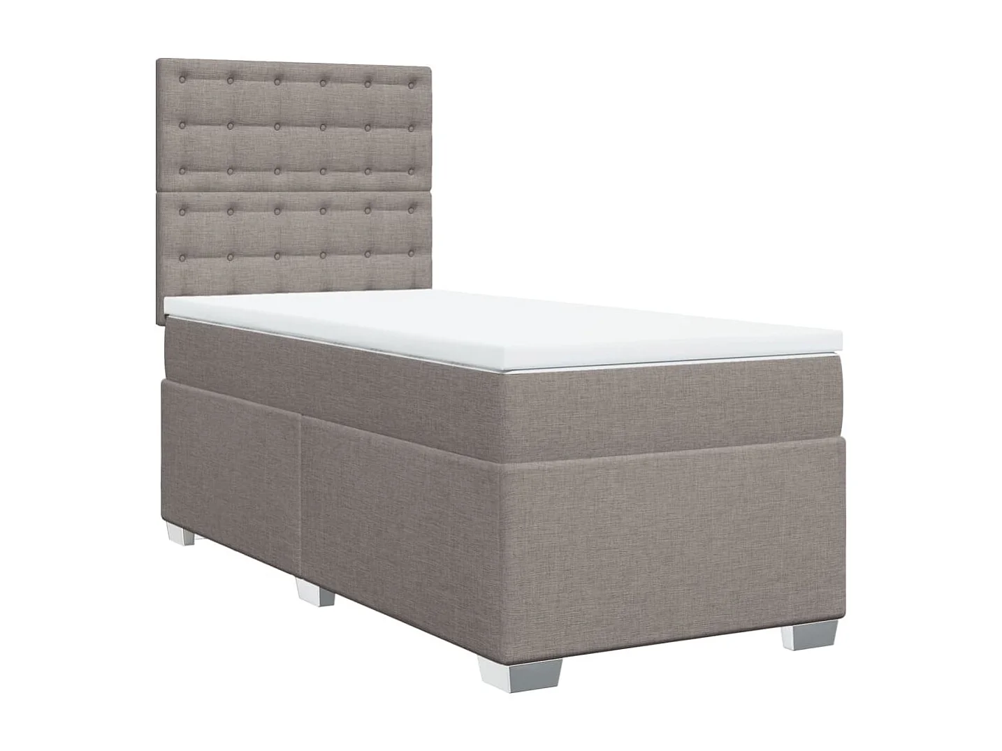 Boxspring met matras stof taupe 100x200 cm