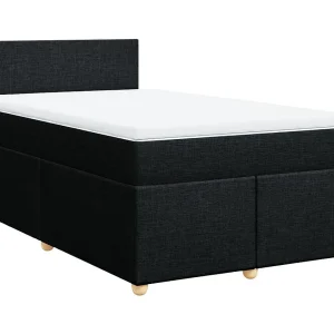 Boxspring met matras stof zwart 120×190 cm Boxspring met matras stof zwart 120×190 cm