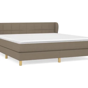 Boxspring met matras stof taupe 180×200 cm Boxspring met matras stof taupe 180×200 cm