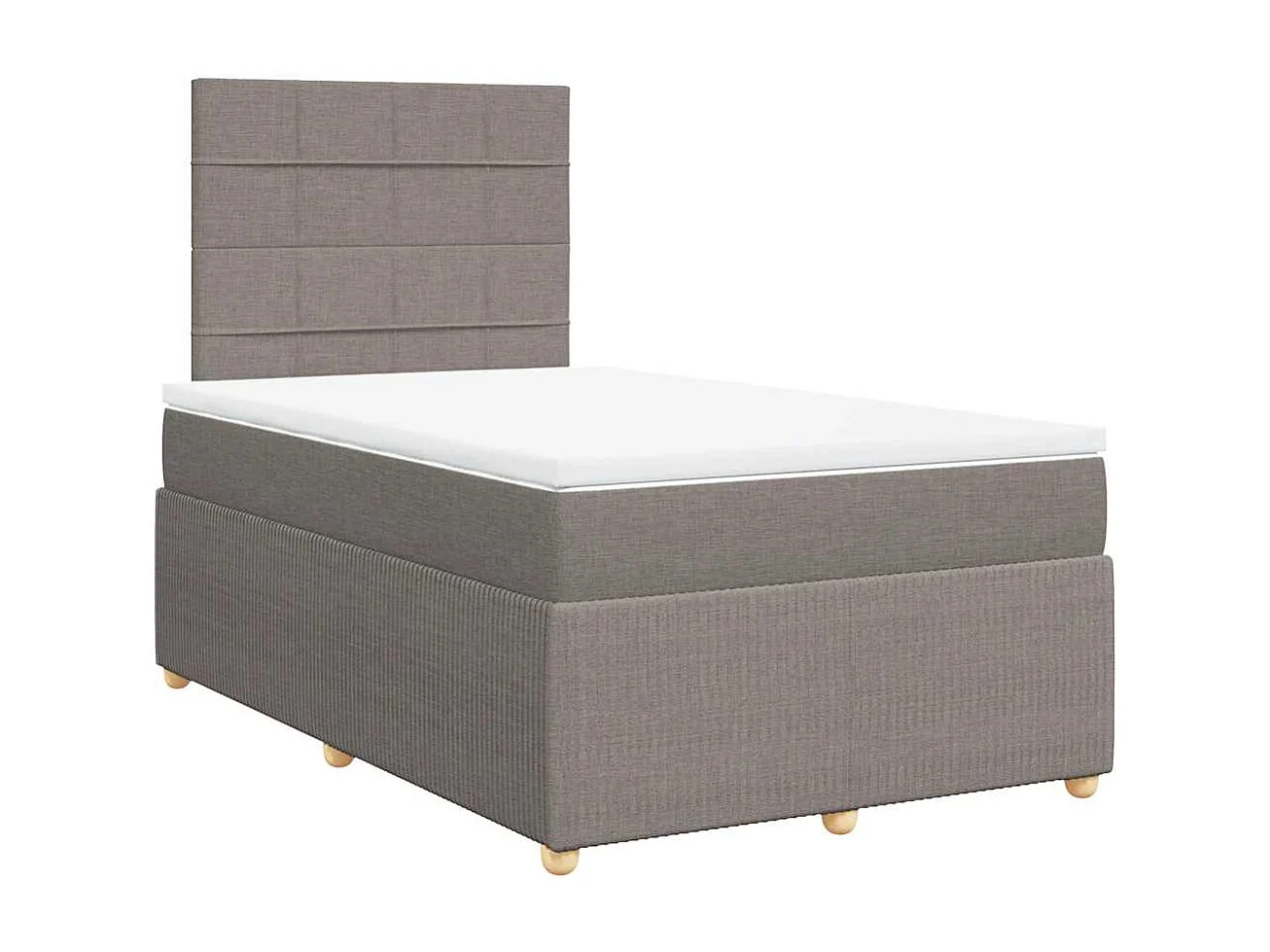 Boxspring met matras stof taupe 120x200 cm
