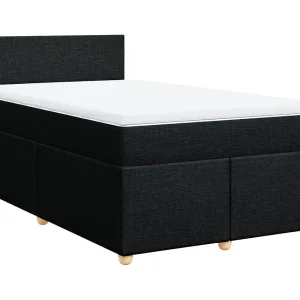 Boxspring met matras stof zwart 120×200 cm Boxspring met matras stof zwart 120×200 cm