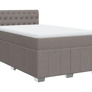 Boxspring met matras stof taupe 120×190 cm Boxspring met matras stof taupe 120×190 cm
