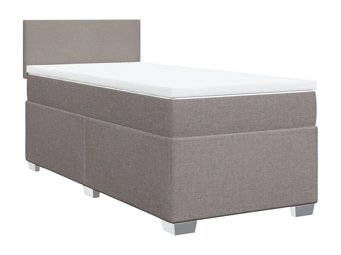 Boxspring met matras stof taupe 80x200 cm