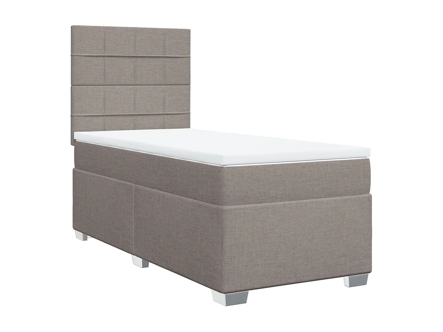 Boxspring met matras stof taupe 100x200 cm