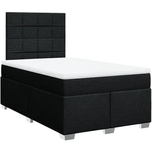 Boxspring met matras stof zwart 120×190 cm Boxspring met matras stof zwart 120×190 cm