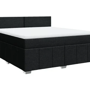 Boxspring met matras stof zwart 180×200 cm Boxspring met matras stof zwart 180×200 cm